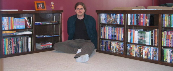 Me and my new book shelves